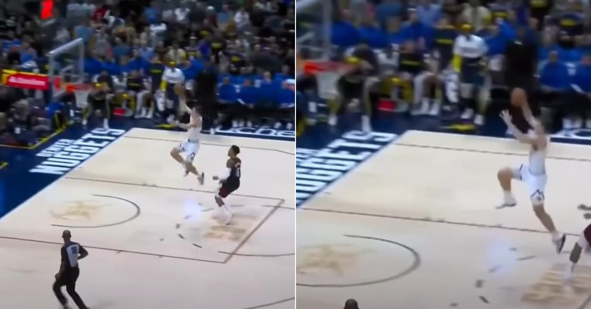 NBA / 【影片】白人也能飛！金塊悍將「罰球線起跳」灌籃，這超扯滯空你絕沒看錯！